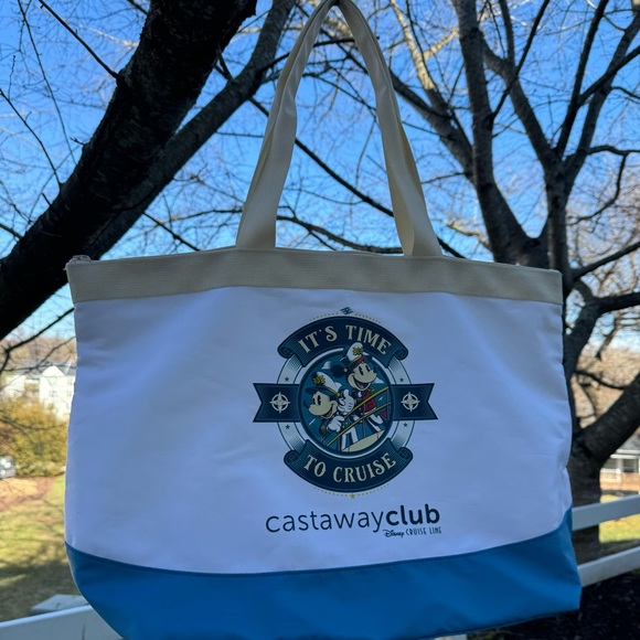 Disney Cruise Line DCL Castaway Club Zip Tote Bag 25th Anniversary At Sea - Picture 1 of 3